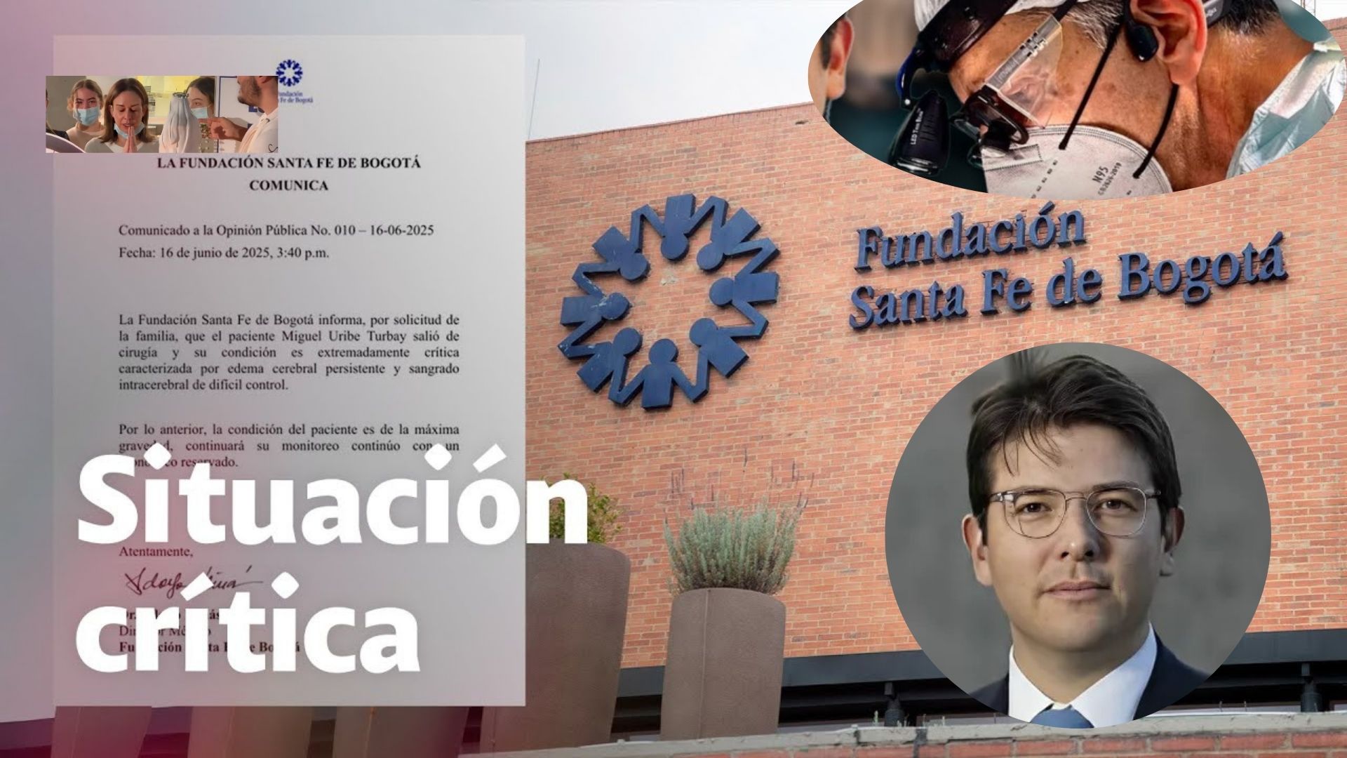 ¡Urgente! Estado de salud de Miguel Uribe Turbay se agrava: En condición crítica tras cirugía